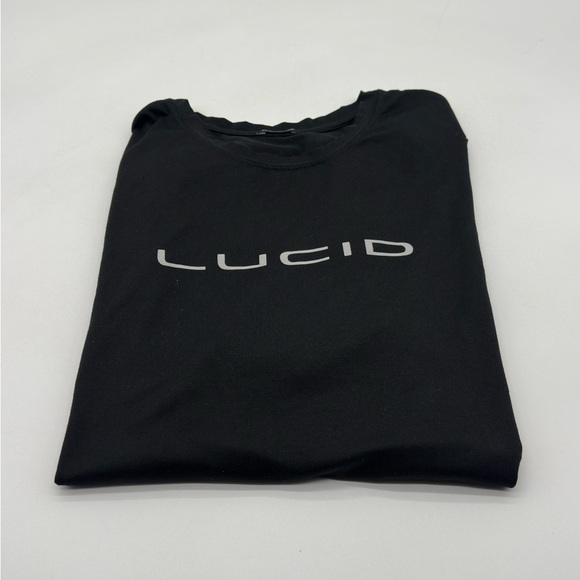 LUCID Motors Logo T-SHIRT Black XL Genuine Electric Car Stretch Fit - Picture 10 of 11